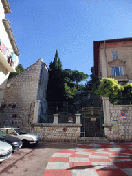 Staircase to the Parc du Château at the end of the Rue Rossetti street, at Vieux-Nice