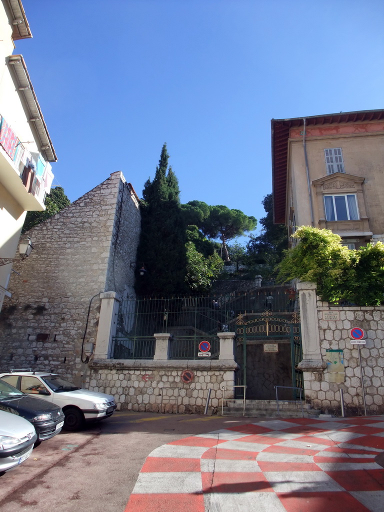 Staircase to the Parc du Château at the end of the Rue Rossetti street, at Vieux-Nice