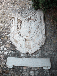 Relief at the staircase to the Parc du Château at the end of the Rue Rossetti street, at Vieux-Nice