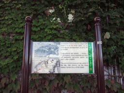 Explanation on the graveyard of the Parc du Château