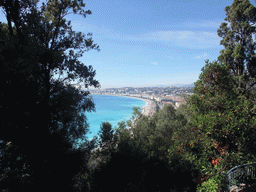 The Promenade des Anglais and the Mediterranean Sea, viewed from the Parc du Château