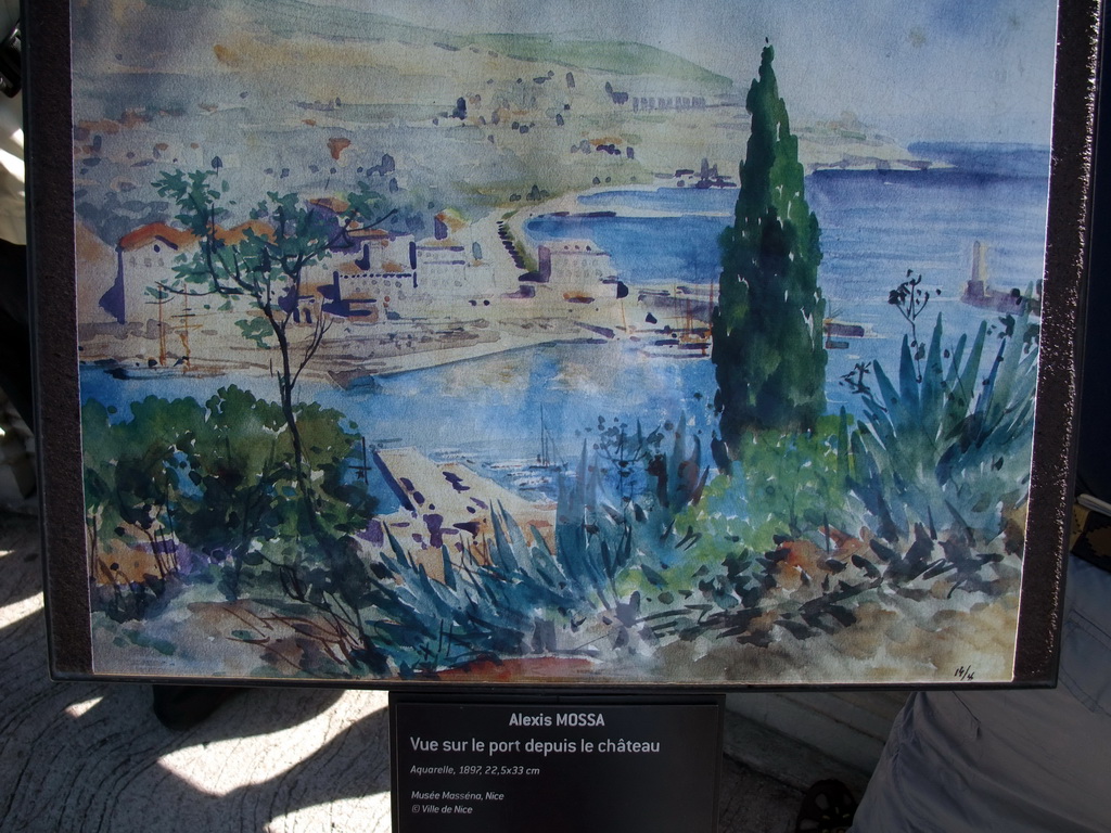 Painting `Vue sur le port depuis le château` by Alexis Mossa
