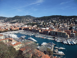 The Harbour of Nice, viewed from the Parc du Château