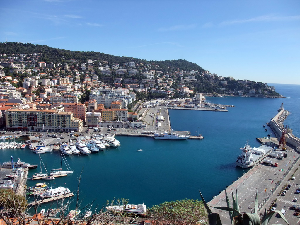 The Harbour of Nice, viewed from the Parc du Château