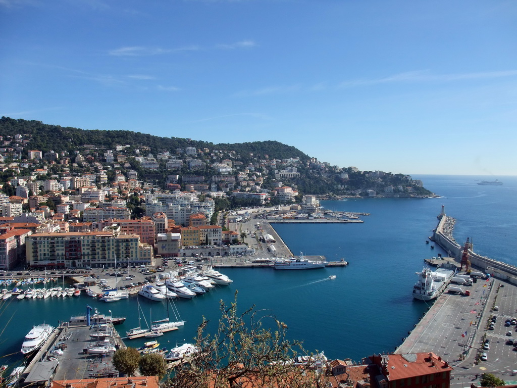 The Harbour of Nice, viewed from the Parc du Château