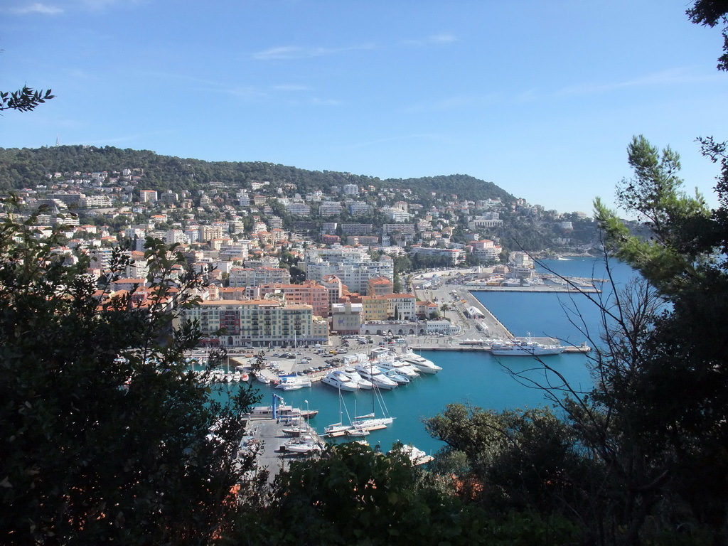 The Harbour of Nice, viewed from the Parc du Château