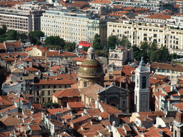 The Sainte-Réparate Cathedral in Vieux-Nice, viewed from the Parc du Château