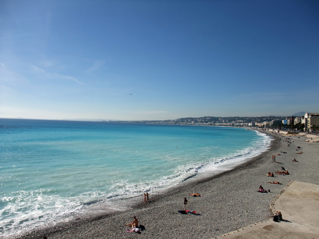 Beach of the Mediterranean Sea at the Quai des Etats-Unis