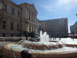 Fountain and the Palais de Justice at the Place du Palais de Justice square, at Vieux-Nice