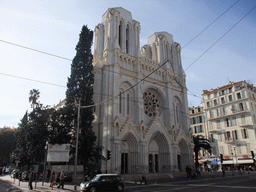 Front of the Basilique Notre-Dame de Nice in the Avenue Jean-Médecin