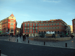 Fontaine du Soleil fountain at Place Masséna square