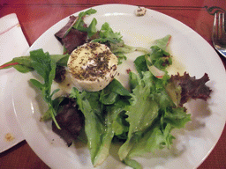 Salad and cheese in our dinner restaurant in Vieux-Nice