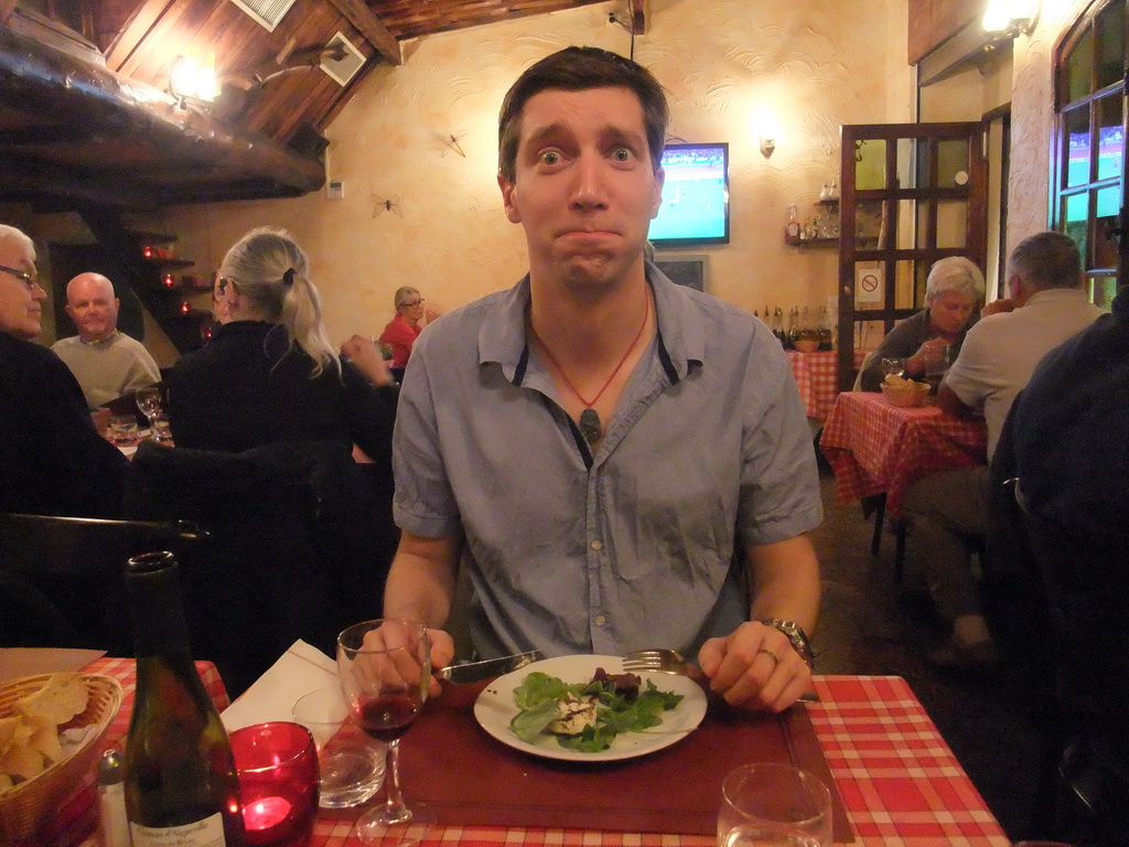 Tim in our dinner restaurant in Vieux-Nice