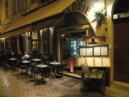 Front of our dinner restaurant in Vieux-Nice, by night