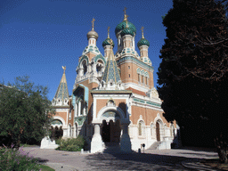 Left front of St. Nicholas` Russian Orthodox Cathedral