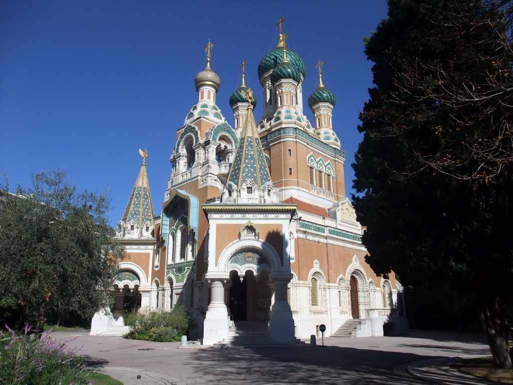 Left front of St. Nicholas` Russian Orthodox Cathedral