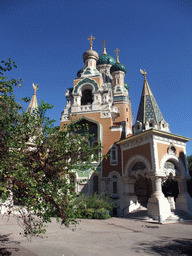Front of St. Nicholas` Russian Orthodox Cathedral