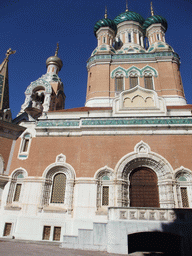 Left side of St. Nicholas` Russian Orthodox Cathedral