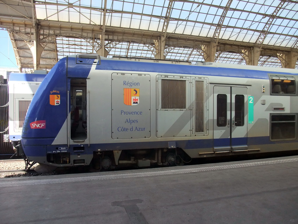 Train to Cannes, at the Gare de Nice Ville train station