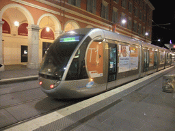 Tram in the Avenue Jean-Médecin, by night