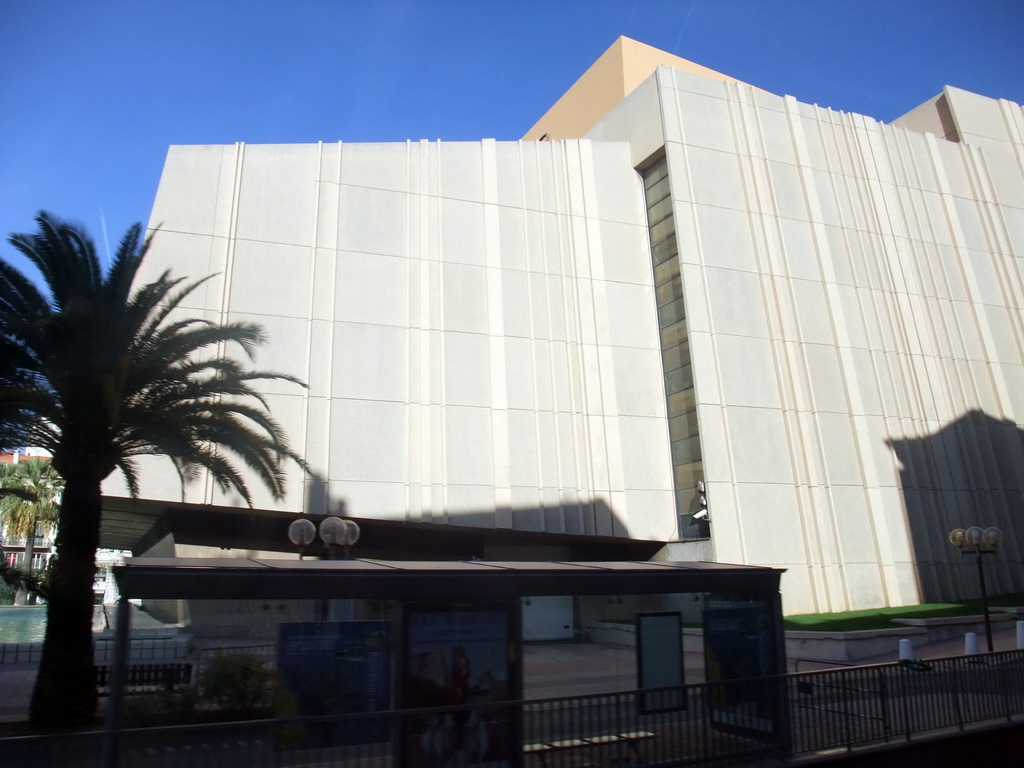 The Acropolis Exhibition Hall, viewed from the bus to Monaco