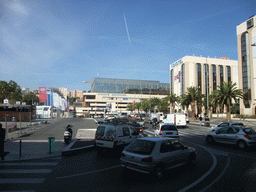 The Palais des sports Jean Bouin at the Voie Malraux way, viewed from the bus to Monaco