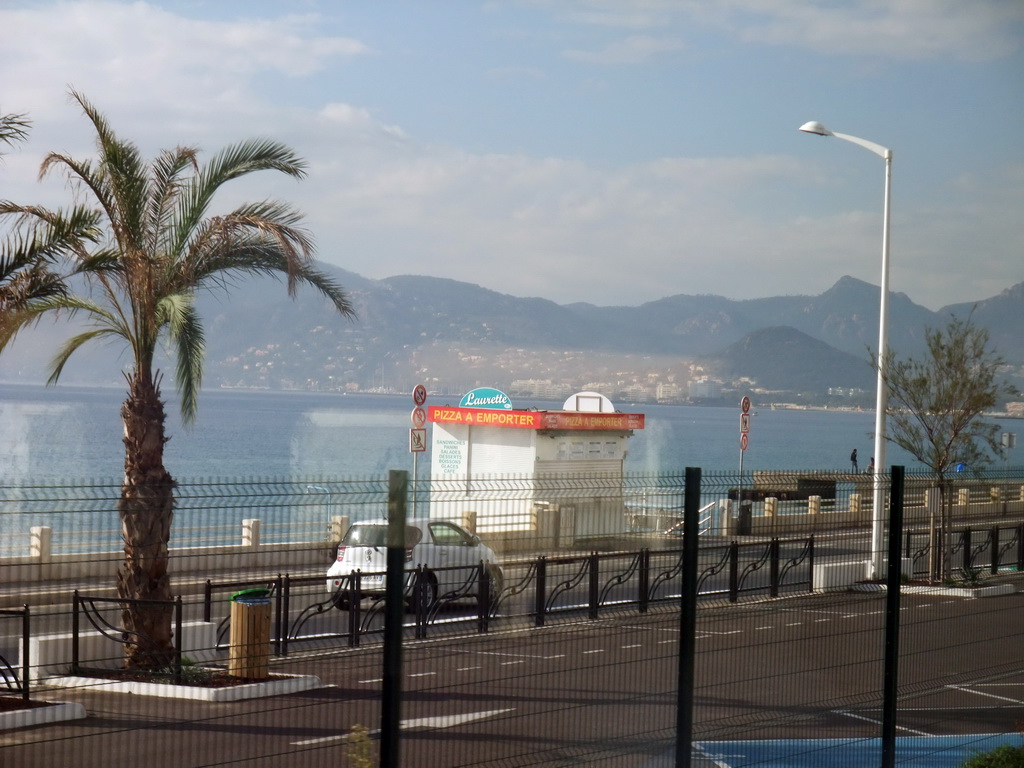 Seaside and the Mediterranean Sea, viewed from the TGV train to Grenoble