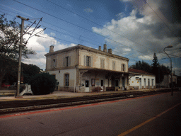Small train station, viewed from the TGV train to Grenoble