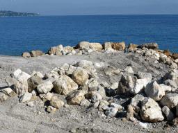 Fishermen at the beach at the Promenade des Anglais