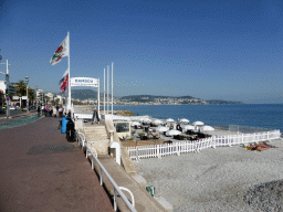 The Le Bambou Plage restaurant at the beach at the Promenade des Anglais