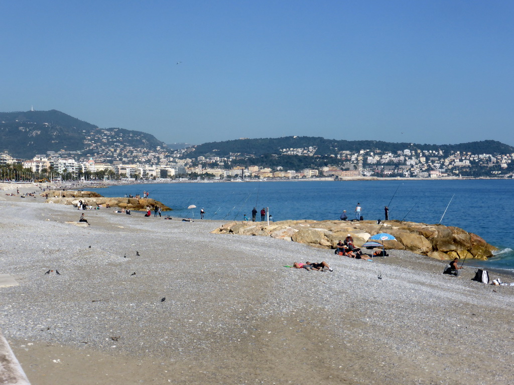 The beach at the Promenade des Anglais