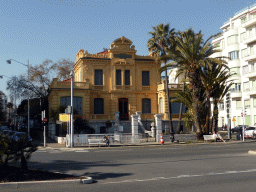 Front of the Palais de l`Agriculture palace at the Promenade des Anglais