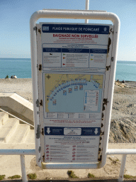 Information on the Poincaré Public Beach, at the beach at the Promenade des Anglais