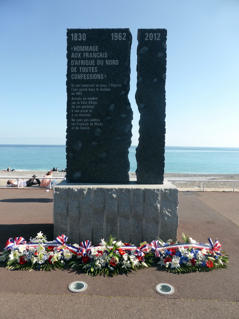 Monument for the North African French of All Faiths, at the Promenade des Anglais