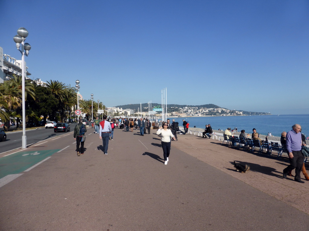 Miaomiao at the Promenade des Anglais