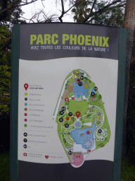 Map of the Parc Phoenix zoo