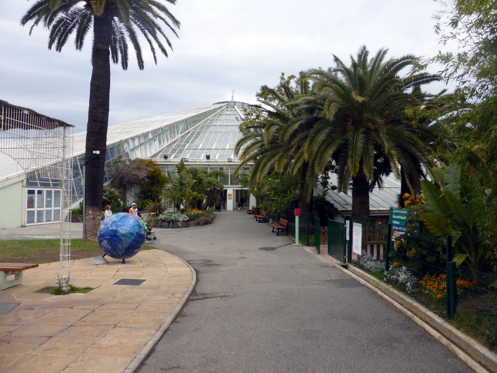 Entrance to the `Diamant Vert` Greenhouse at the Parc Phoenix zoo