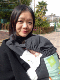 Miaomiao and Max at the Children`s Playground at the Parc Phoenix zoo