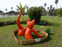 Statue of a Tigre at the Parc Phoenix zoo