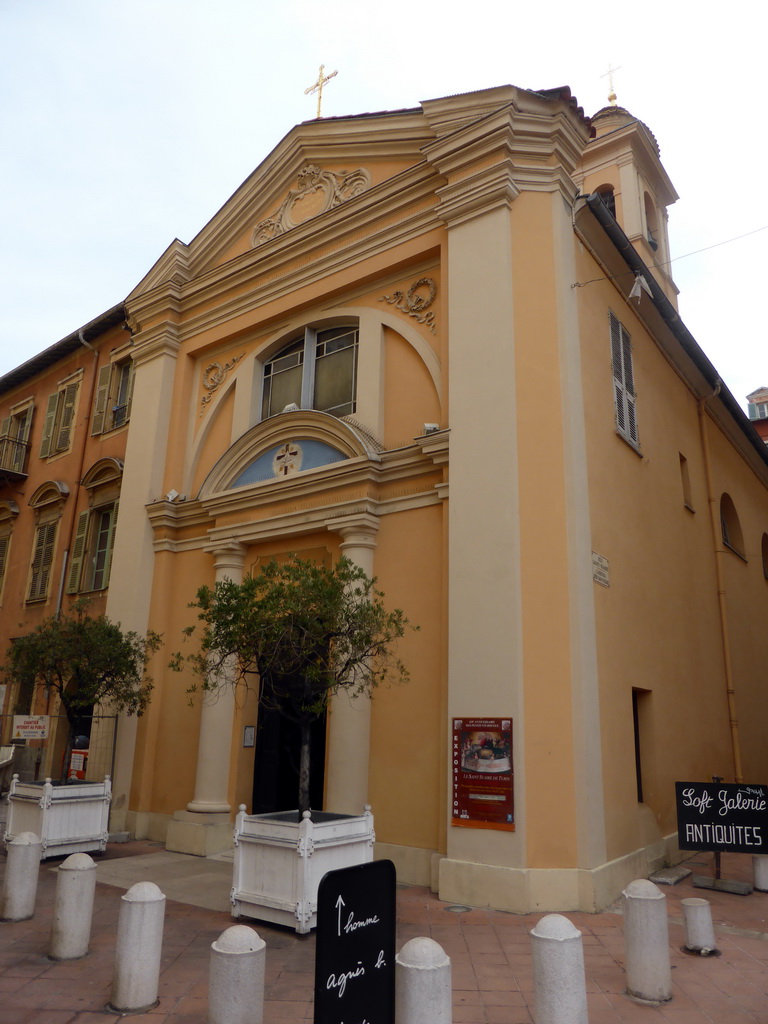 The Chapelle de la Très-Sainte-Trinité et du Saint-Suaire chapel at the Rue Jules Gilly street, at Vieux-Nice