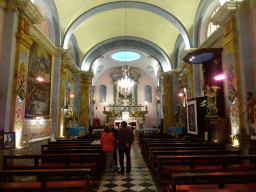 Nave, apse and altar of the Chapelle de la Très-Sainte-Trinité et du Saint-Suaire chapel, at Vieux-Nice