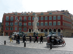 The Fontaine du Soleil fountain at the Plassa Carlou Aubert square