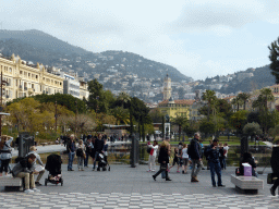 The Place Masséna square, the Promenade du Paillon, the Square Général Leclerc and the Tour Saint-François tower