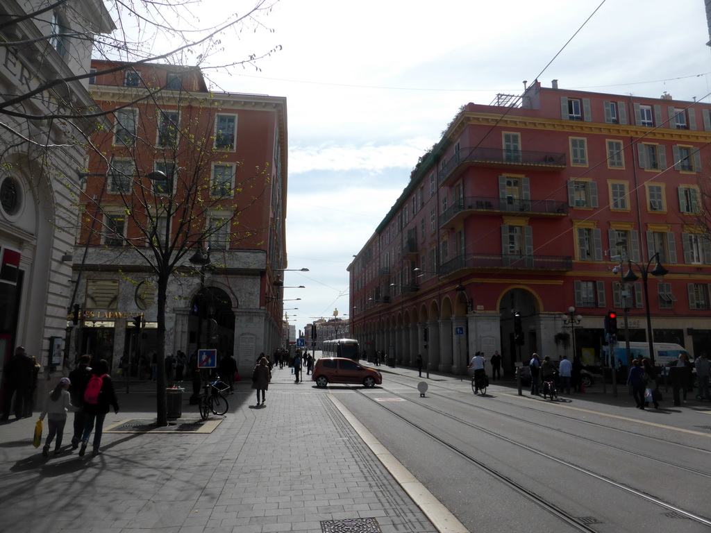 The Avenue Jean Médecin shopping street and the Galeries Lafayette Nice shopping mall