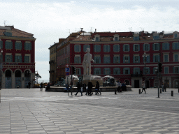 The Fontaine du Soleil fountain at the Plassa Carlou Aubert square