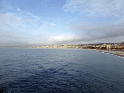 The beach at the Quai des États-Unis road, viewed from the Promenade Côtière at the Quai Rauba-Capeù road