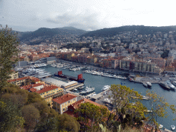 The Harbour of Nice, viewed from the viewing point at the southeast side of the Parc du Château