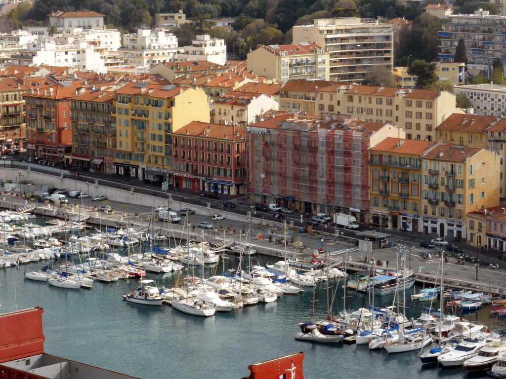 The Harbour of Nice, viewed from the viewing point at the southeast side of the Parc du Château