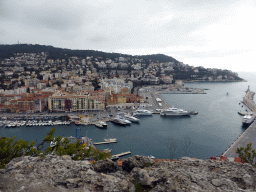 South side of the Harbour of Nice, viewed from the viewing point at the northeast side of the Parc du Château