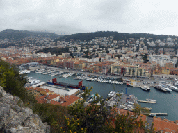 The Harbour of Nice, viewed from the viewing point at the northeast side of the Parc du Château